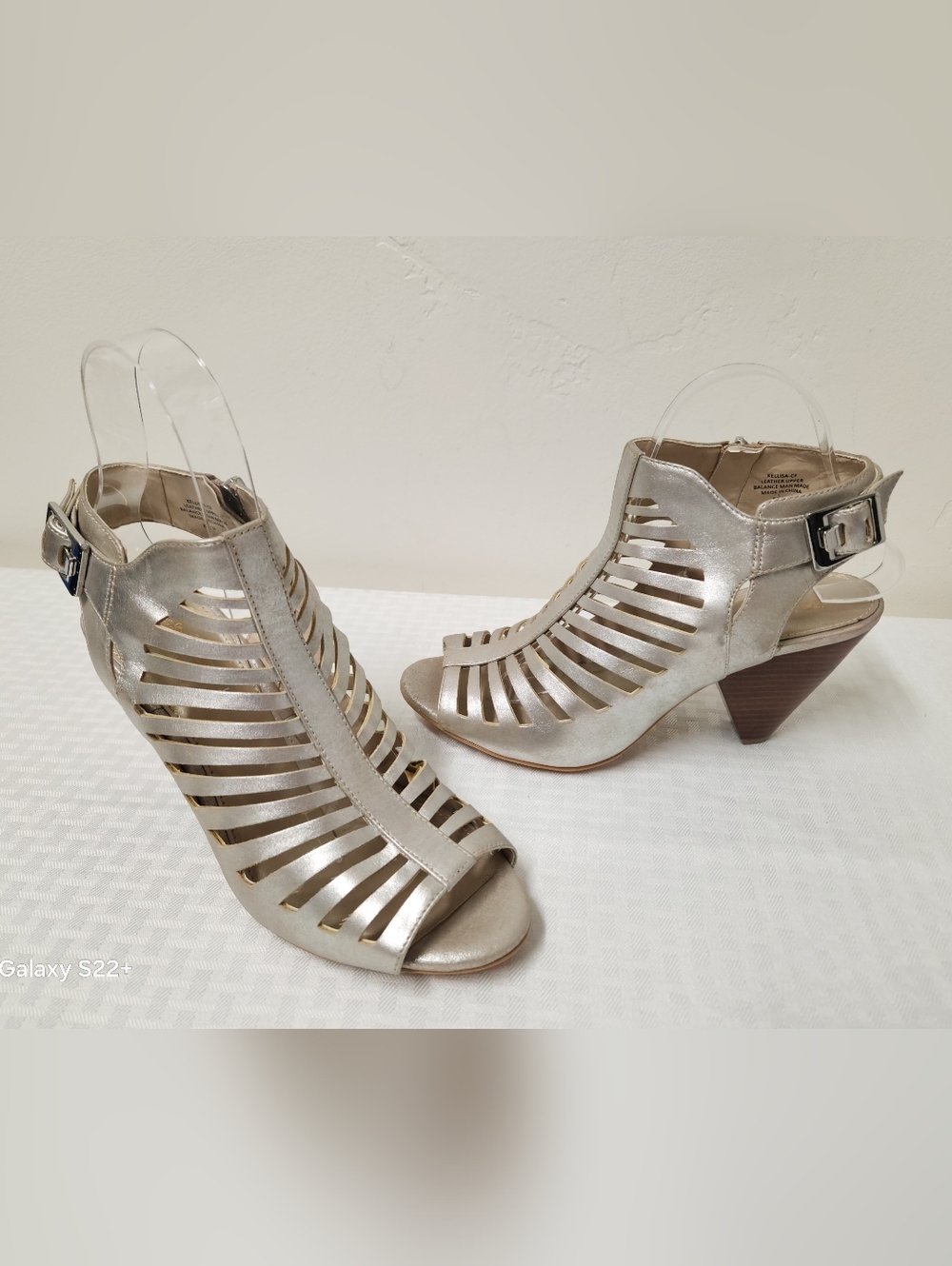 Coach Silver Leather Caged Booties Size 8.5M.   #X20